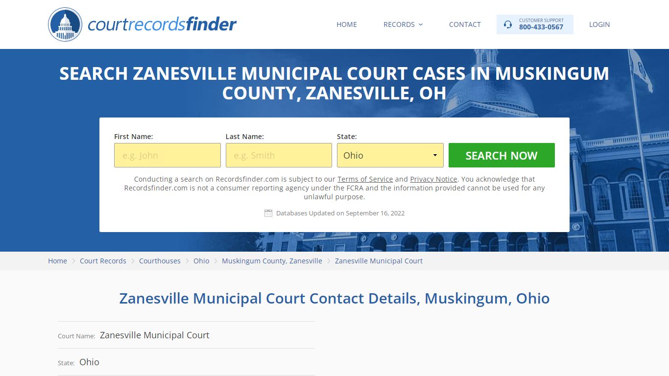 Zanesville Municipal Court Case Search - RecordsFinder